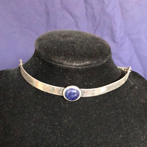 Metal choker with blue stone by American eagle - Picture 1 of 4